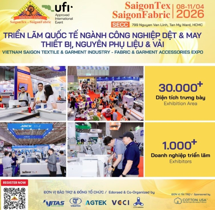 SaigonTex-SaigonFabric 2026 in Ho Chi Minh City to draw over 1,000 exhibitors